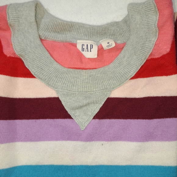 GAP Multicolor Striped Crew Neck Sweater - Picture 2 of 5